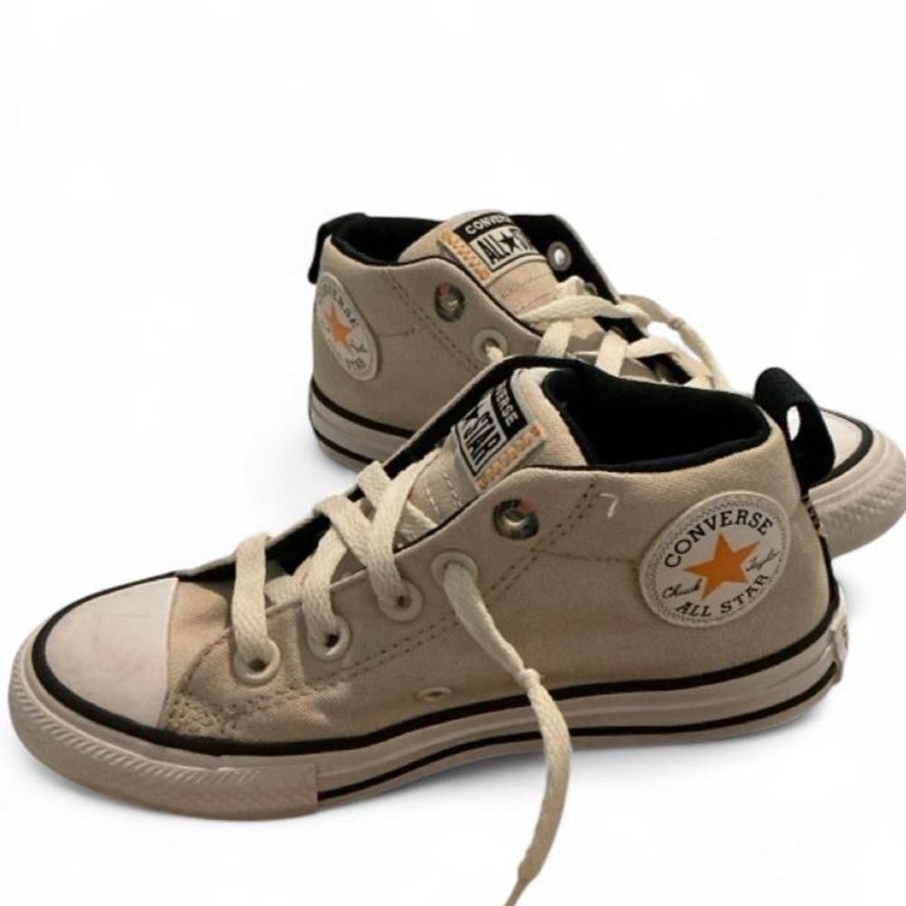 Converse All Star Axle Mid Kids Size 13 Oatmeal Beige Sneakers 672781F Good